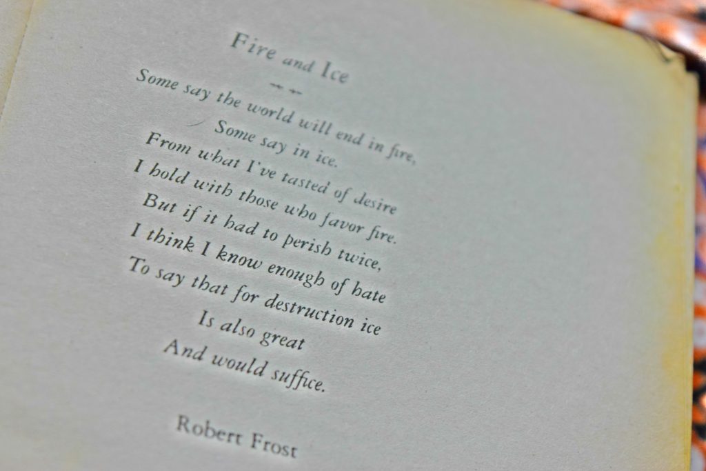 Fire and Ice Poem by Robert Frost